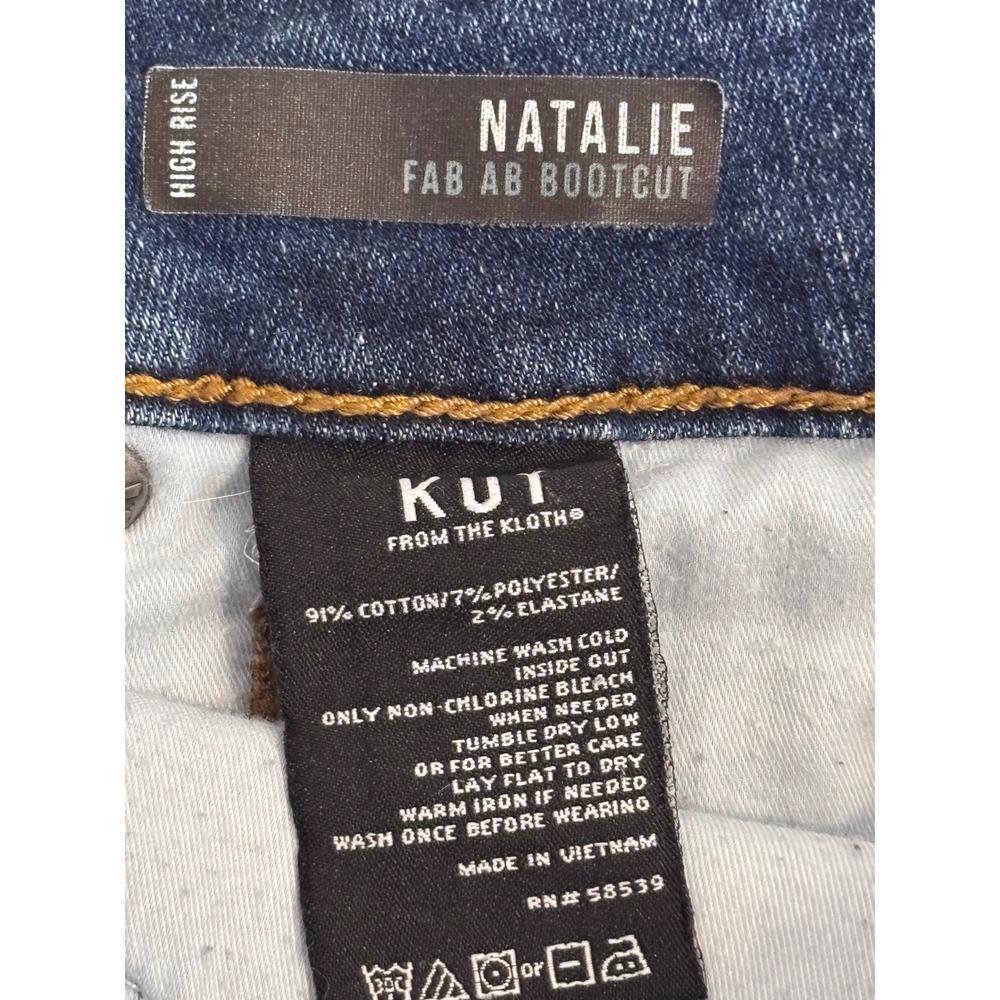 KUT From The Kloth Natalie Fab AB High Rise Bootcut Jeans 14 Medium Wash Y2K - Picture 7 of 7